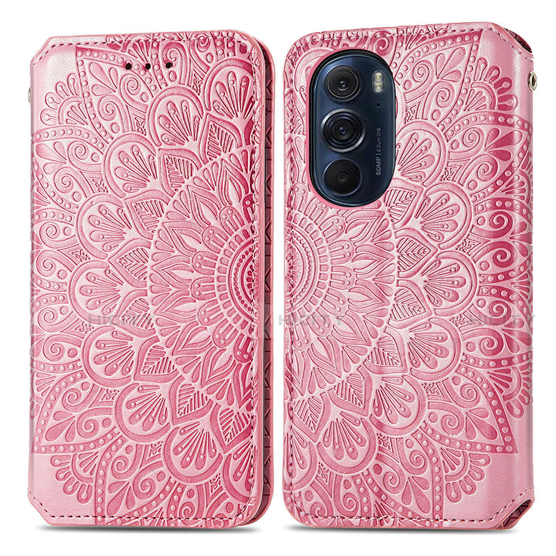 Custodia Portafoglio In Pelle Fantasia Modello Cover con Supporto S01D per Motorola Moto Edge 30 Pro 5G