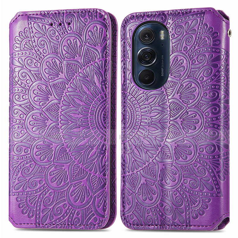 Custodia Portafoglio In Pelle Fantasia Modello Cover con Supporto S01D per Motorola Moto Edge 30 Pro 5G