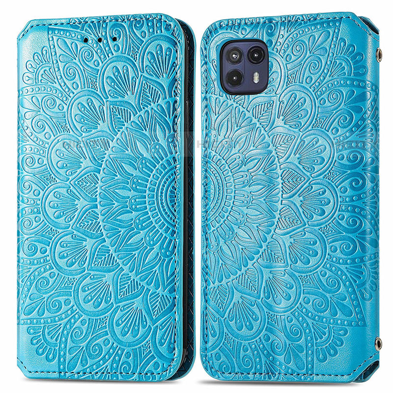 Custodia Portafoglio In Pelle Fantasia Modello Cover con Supporto S01D per Motorola Moto G50 5G