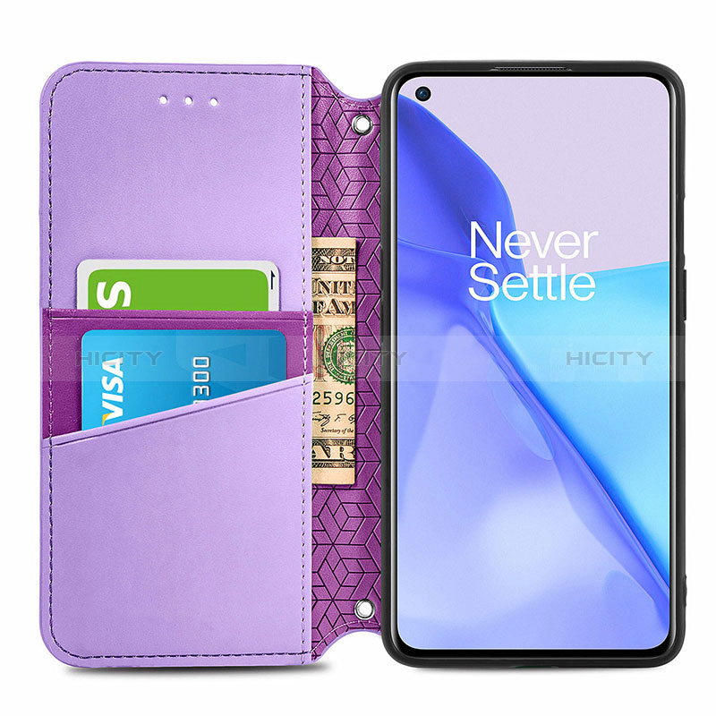 Custodia Portafoglio In Pelle Fantasia Modello Cover con Supporto S01D per OnePlus 9 5G