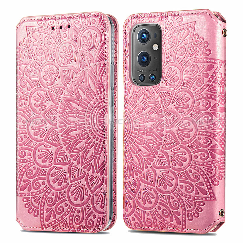 Custodia Portafoglio In Pelle Fantasia Modello Cover con Supporto S01D per OnePlus 9 Pro 5G