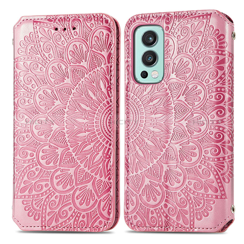 Custodia Portafoglio In Pelle Fantasia Modello Cover con Supporto S01D per OnePlus Nord 2 5G