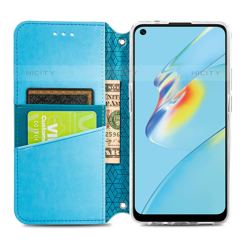 Custodia Portafoglio In Pelle Fantasia Modello Cover con Supporto S01D per Oppo A54 4G