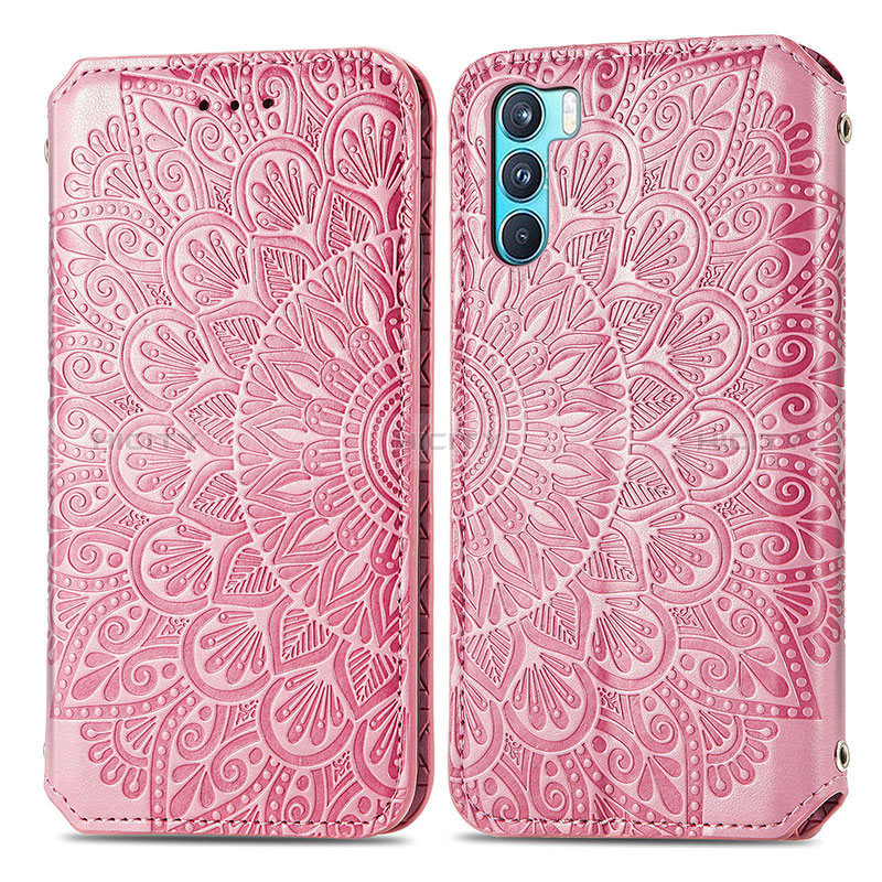 Custodia Portafoglio In Pelle Fantasia Modello Cover con Supporto S01D per Oppo K9 Pro 5G