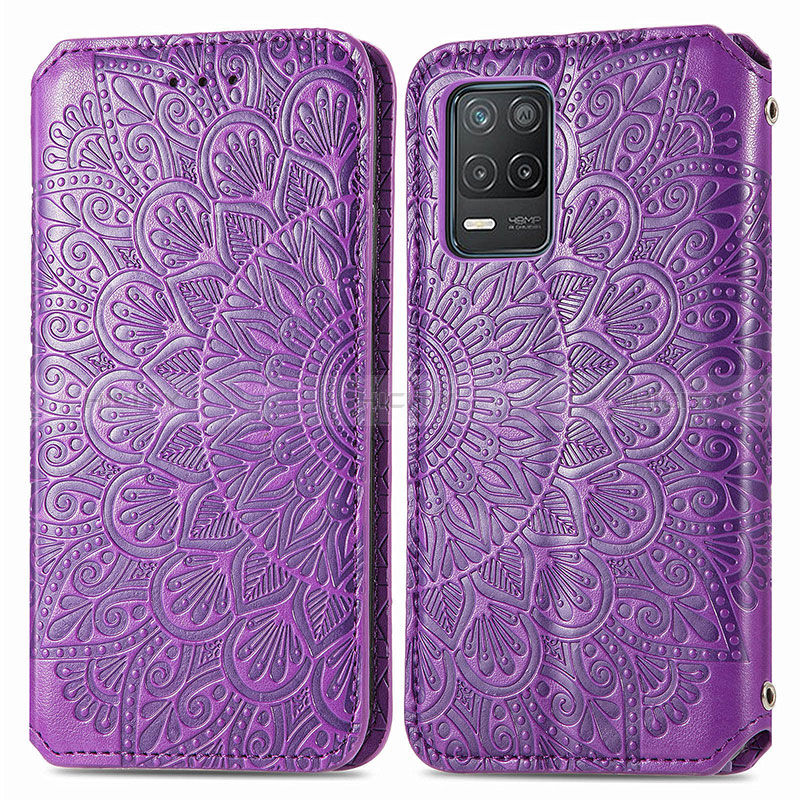 Custodia Portafoglio In Pelle Fantasia Modello Cover con Supporto S01D per Realme 8 5G