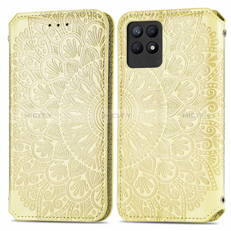 Custodia Portafoglio In Pelle Fantasia Modello Cover con Supporto S01D per Realme 8i