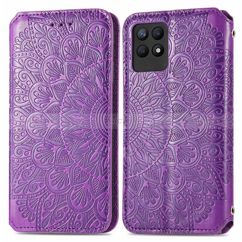 Custodia Portafoglio In Pelle Fantasia Modello Cover con Supporto S01D per Realme 8i