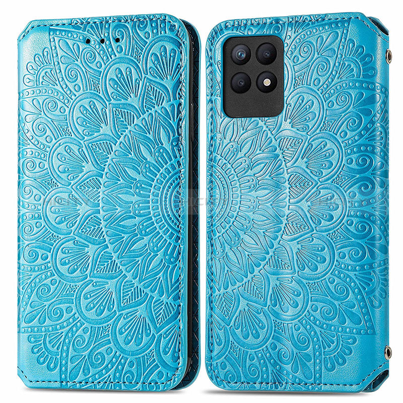 Custodia Portafoglio In Pelle Fantasia Modello Cover con Supporto S01D per Realme 8i