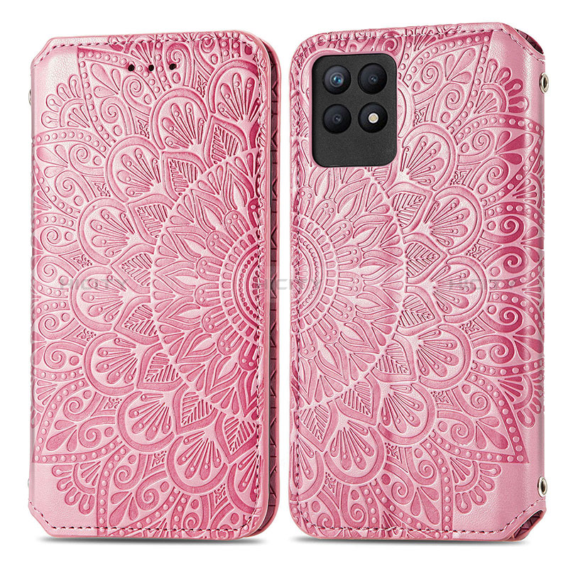 Custodia Portafoglio In Pelle Fantasia Modello Cover con Supporto S01D per Realme 8i