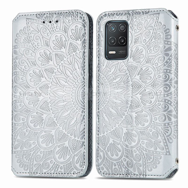 Custodia Portafoglio In Pelle Fantasia Modello Cover con Supporto S01D per Realme 9 5G India