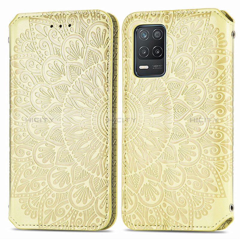 Custodia Portafoglio In Pelle Fantasia Modello Cover con Supporto S01D per Realme 9 5G India