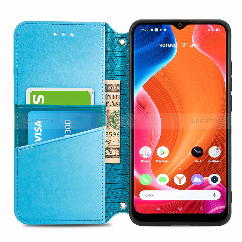 Custodia Portafoglio In Pelle Fantasia Modello Cover con Supporto S01D per Realme C20