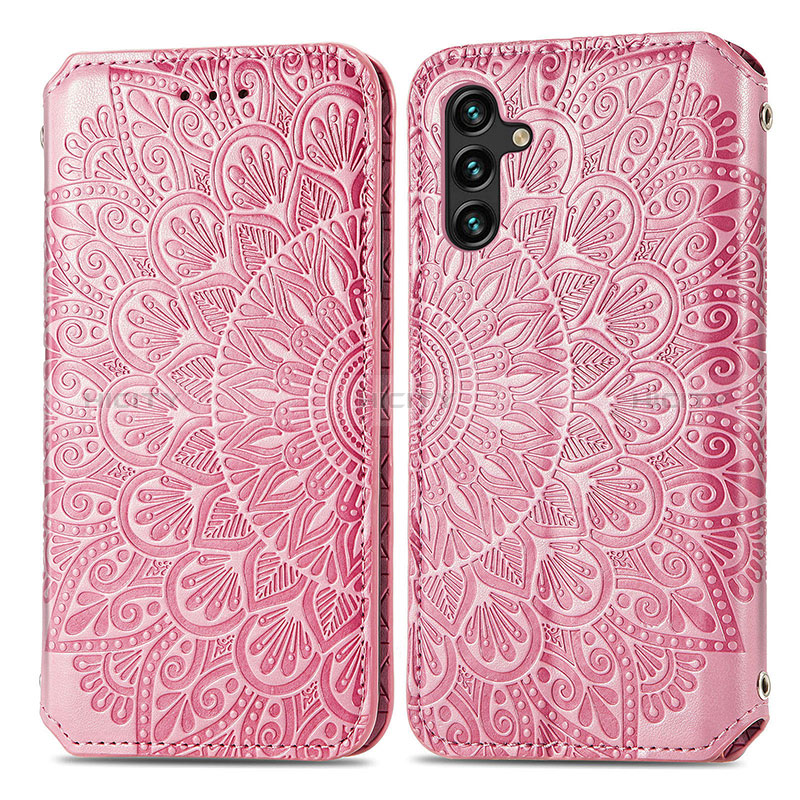 Custodia Portafoglio In Pelle Fantasia Modello Cover con Supporto S01D per Samsung Galaxy A04s