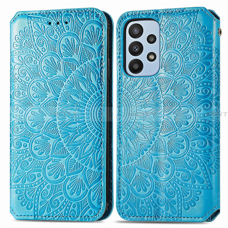 Custodia Portafoglio In Pelle Fantasia Modello Cover con Supporto S01D per Samsung Galaxy A23 4G