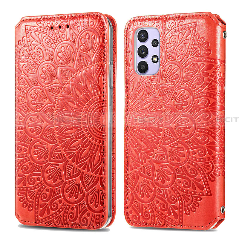 Custodia Portafoglio In Pelle Fantasia Modello Cover con Supporto S01D per Samsung Galaxy A32 5G