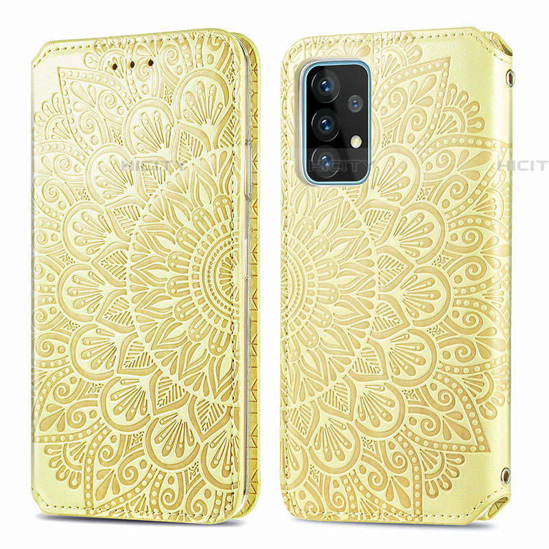 Custodia Portafoglio In Pelle Fantasia Modello Cover con Supporto S01D per Samsung Galaxy A52 5G