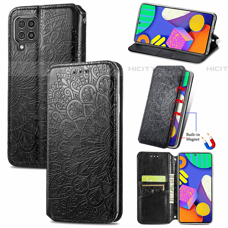 Custodia Portafoglio In Pelle Fantasia Modello Cover con Supporto S01D per Samsung Galaxy F62 5G