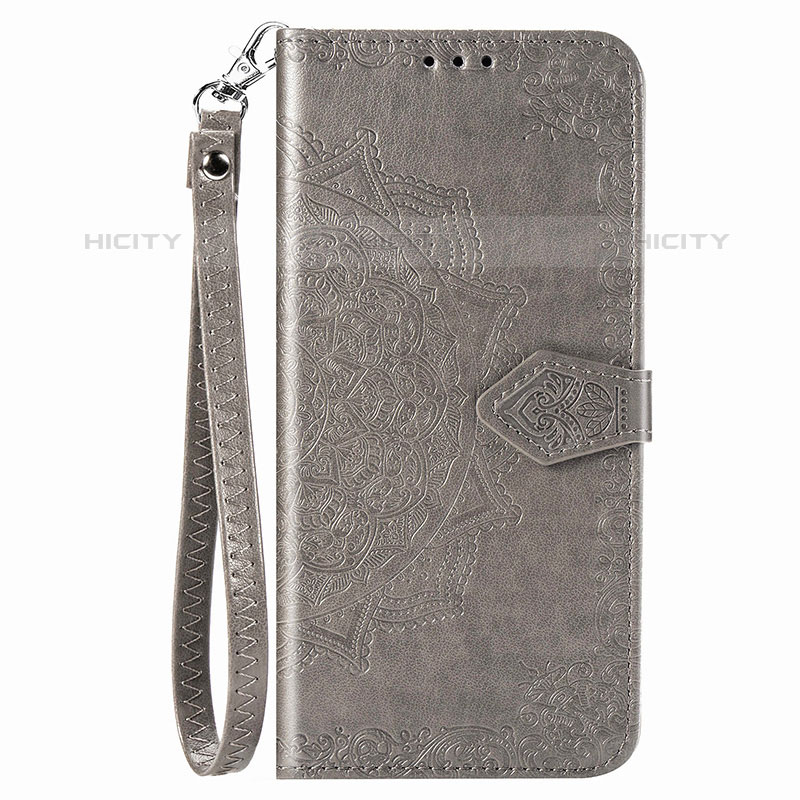 Custodia Portafoglio In Pelle Fantasia Modello Cover con Supporto S01D per Samsung Galaxy M02 Grigio