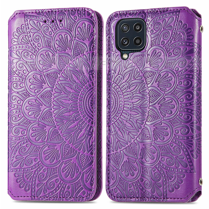 Custodia Portafoglio In Pelle Fantasia Modello Cover con Supporto S01D per Samsung Galaxy M32 4G