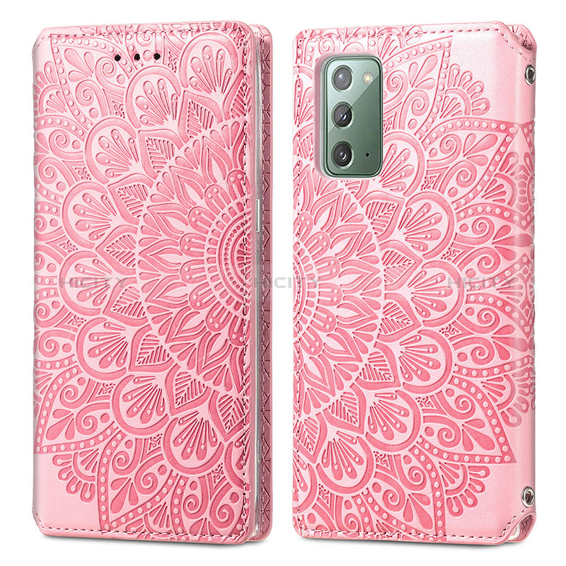 Custodia Portafoglio In Pelle Fantasia Modello Cover con Supporto S01D per Samsung Galaxy Note 20 5G