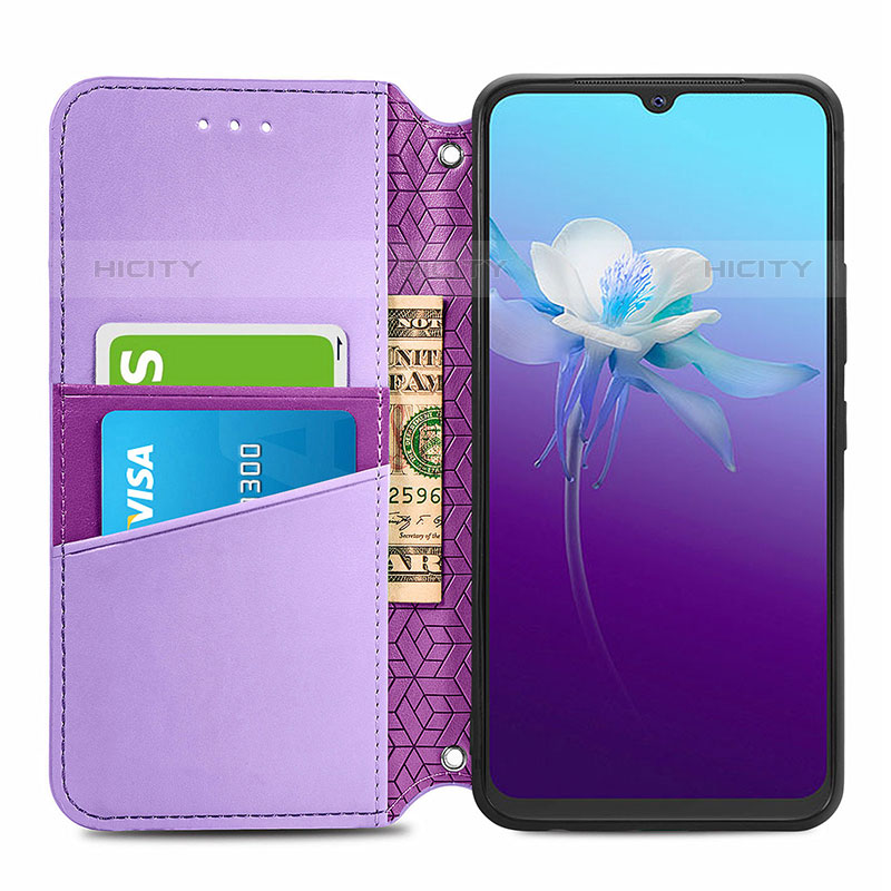 Custodia Portafoglio In Pelle Fantasia Modello Cover con Supporto S01D per Vivo V20 (2021)