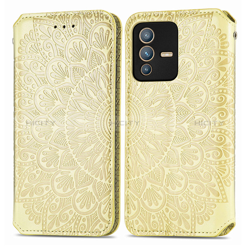 Custodia Portafoglio In Pelle Fantasia Modello Cover con Supporto S01D per Vivo V23 Pro 5G