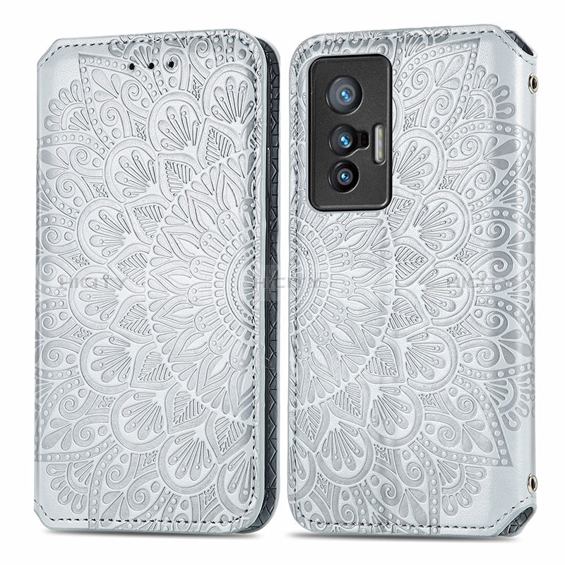 Custodia Portafoglio In Pelle Fantasia Modello Cover con Supporto S01D per Vivo X70t