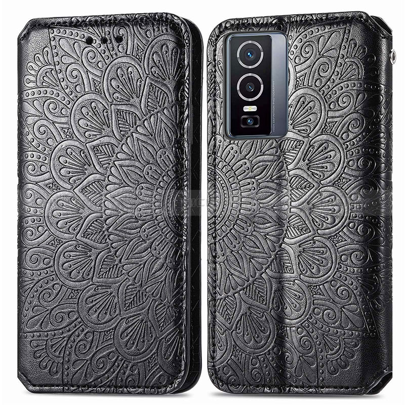 Custodia Portafoglio In Pelle Fantasia Modello Cover con Supporto S01D per Vivo Y76 5G