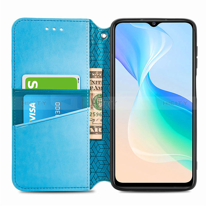 Custodia Portafoglio In Pelle Fantasia Modello Cover con Supporto S01D per Vivo Y76 5G