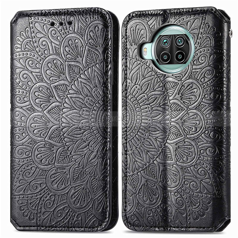 Custodia Portafoglio In Pelle Fantasia Modello Cover con Supporto S01D per Xiaomi Mi 10i 5G Nero