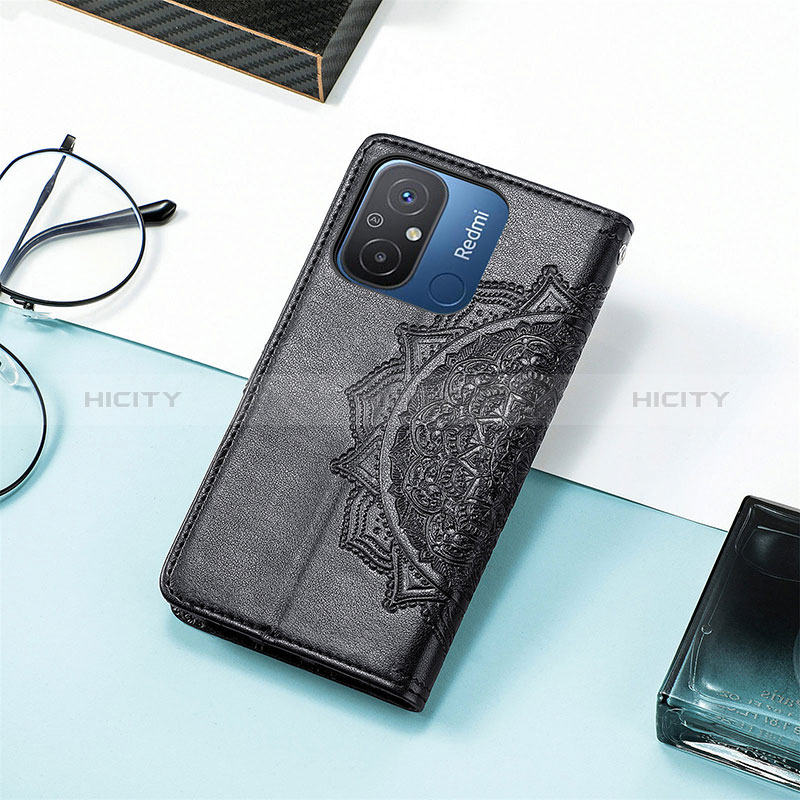 Custodia Portafoglio In Pelle Fantasia Modello Cover con Supporto S01D per Xiaomi Poco C55