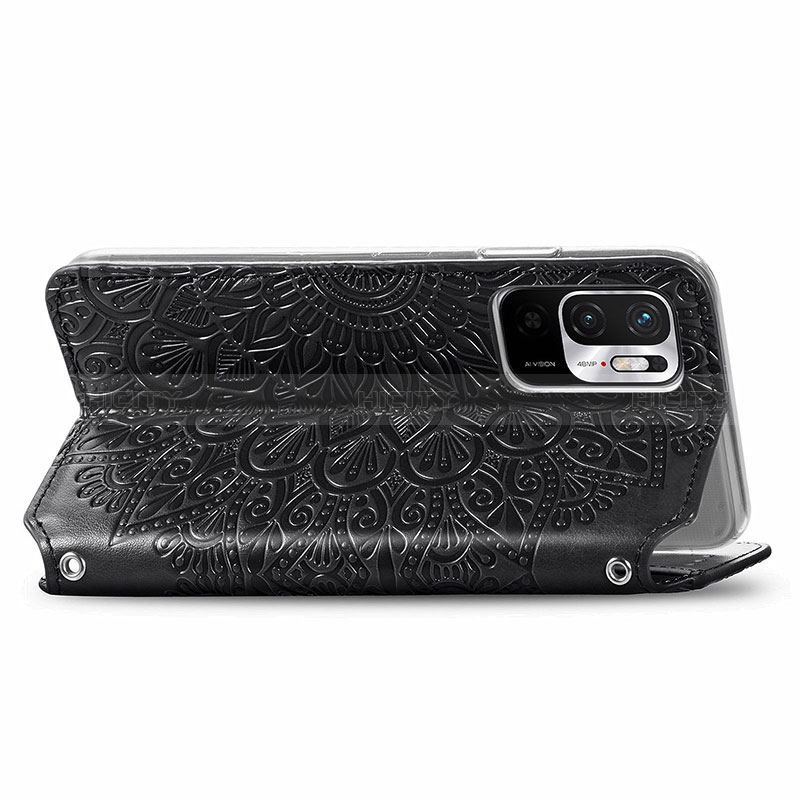 Custodia Portafoglio In Pelle Fantasia Modello Cover con Supporto S01D per Xiaomi POCO M3 Pro 5G