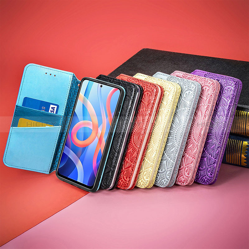 Custodia Portafoglio In Pelle Fantasia Modello Cover con Supporto S01D per Xiaomi Poco M4 Pro 5G