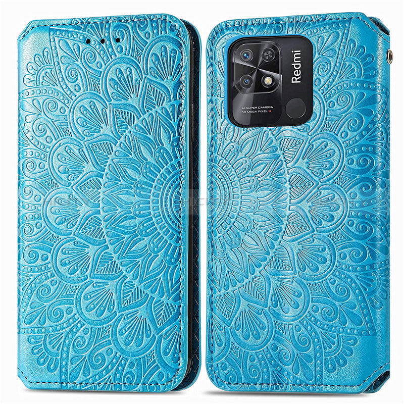 Custodia Portafoglio In Pelle Fantasia Modello Cover con Supporto S01D per Xiaomi Redmi 10 Power