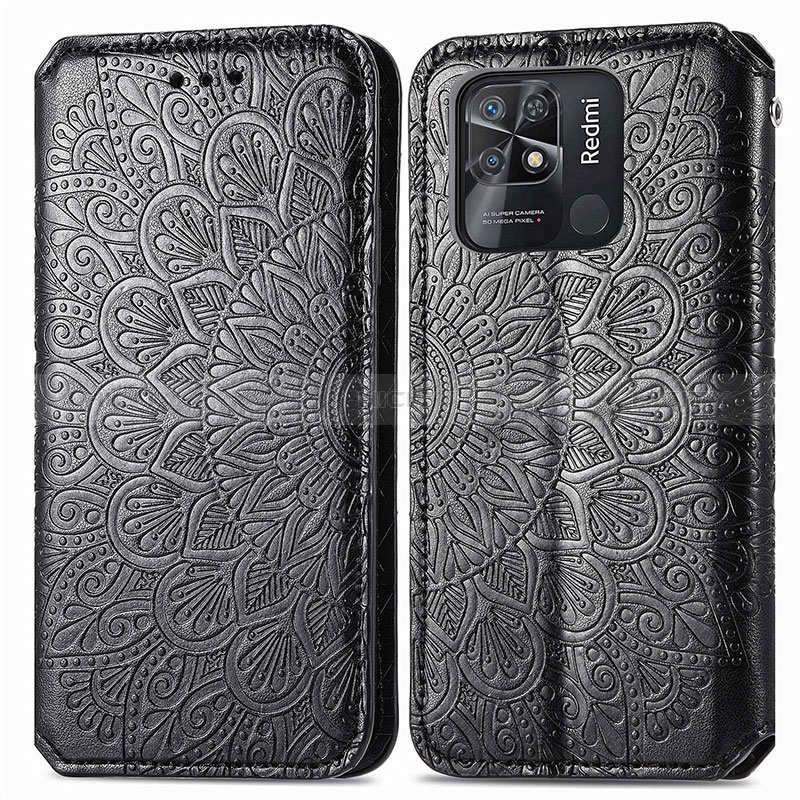 Custodia Portafoglio In Pelle Fantasia Modello Cover con Supporto S01D per Xiaomi Redmi 10 Power