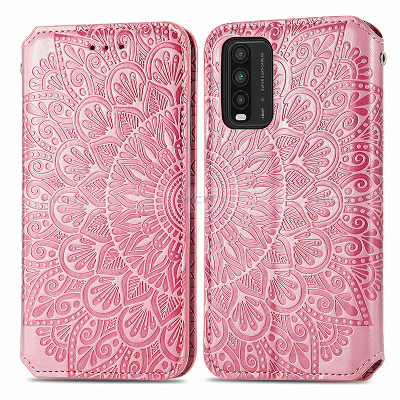 Custodia Portafoglio In Pelle Fantasia Modello Cover con Supporto S01D per Xiaomi Redmi 9 Power