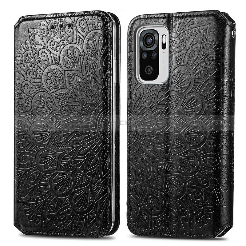 Custodia Portafoglio In Pelle Fantasia Modello Cover con Supporto S01D per Xiaomi Redmi Note 10 4G