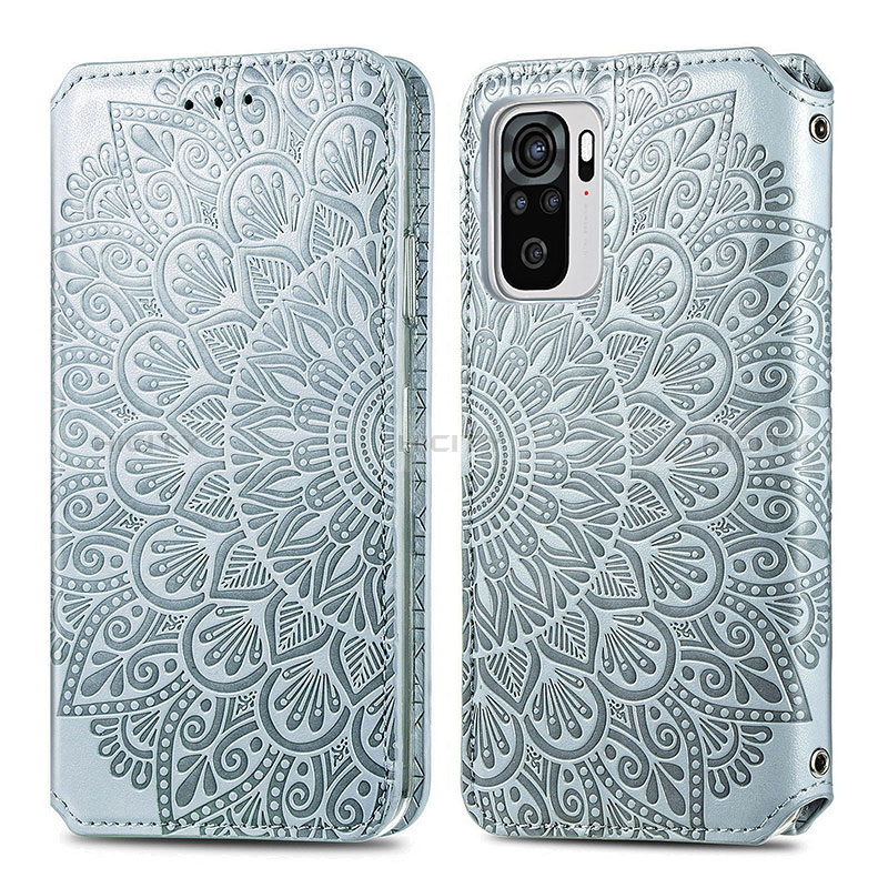 Custodia Portafoglio In Pelle Fantasia Modello Cover con Supporto S01D per Xiaomi Redmi Note 10 4G