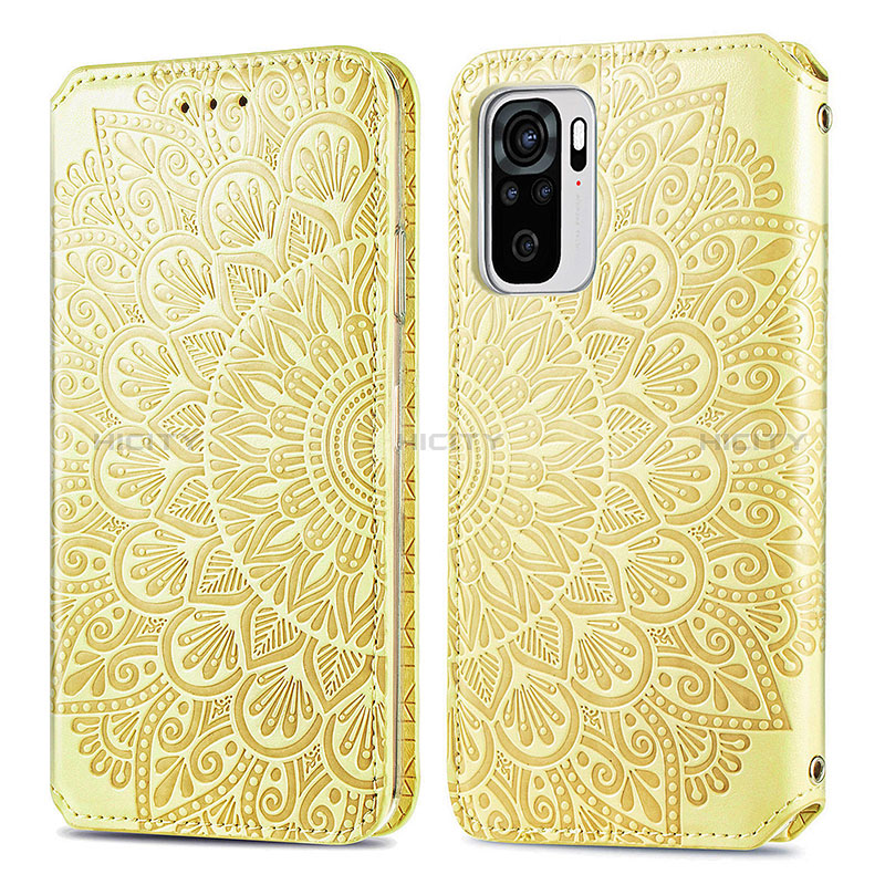 Custodia Portafoglio In Pelle Fantasia Modello Cover con Supporto S01D per Xiaomi Redmi Note 10 4G