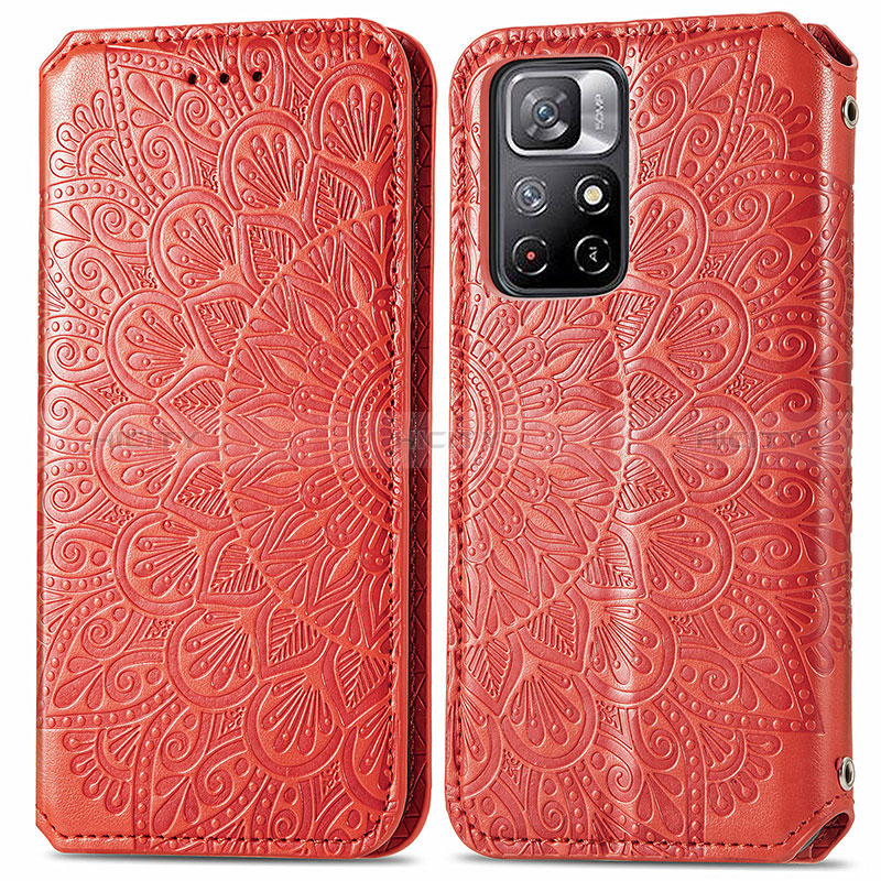 Custodia Portafoglio In Pelle Fantasia Modello Cover con Supporto S01D per Xiaomi Redmi Note 11 5G