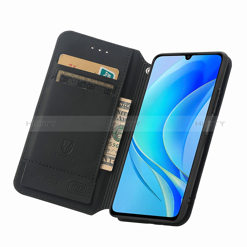 Custodia Portafoglio In Pelle Fantasia Modello Cover con Supporto S02D per Huawei Enjoy 50