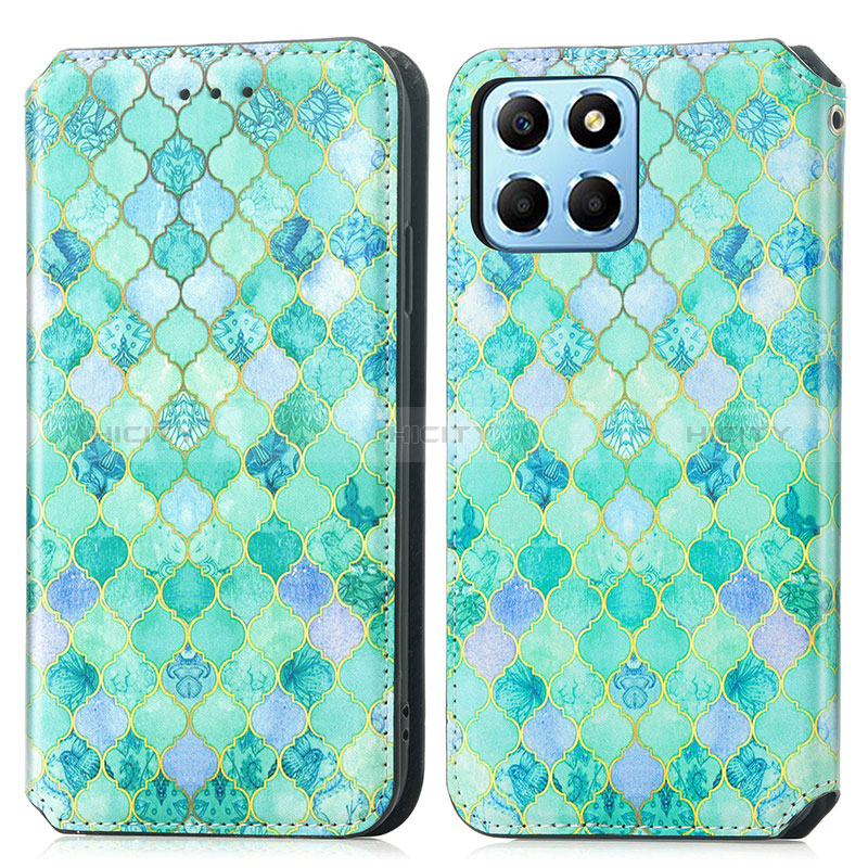 Custodia Portafoglio In Pelle Fantasia Modello Cover con Supporto S02D per Huawei Honor 70 Lite 5G