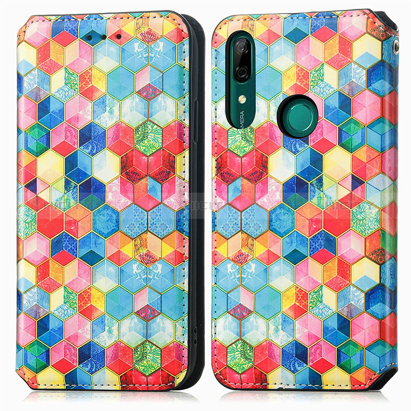 Custodia Portafoglio In Pelle Fantasia Modello Cover con Supporto S02D per Huawei Honor 9X