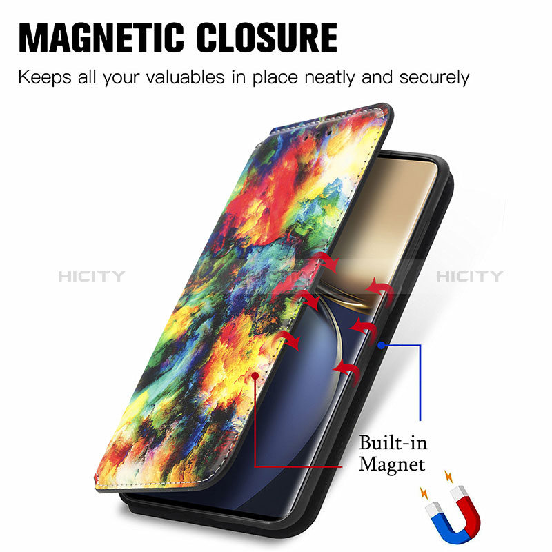 Custodia Portafoglio In Pelle Fantasia Modello Cover con Supporto S02D per Huawei Honor Magic3 5G