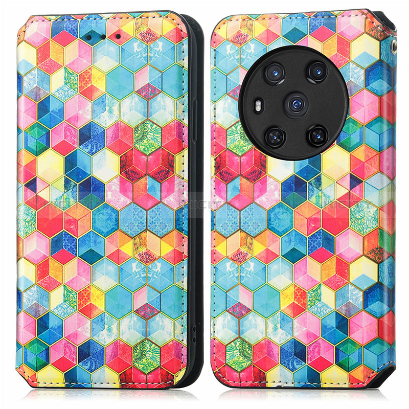 Custodia Portafoglio In Pelle Fantasia Modello Cover con Supporto S02D per Huawei Honor Magic3 5G