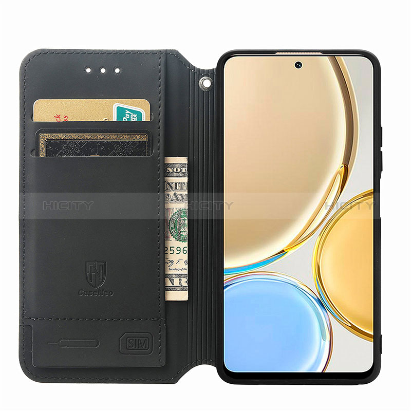 Custodia Portafoglio In Pelle Fantasia Modello Cover con Supporto S02D per Huawei Honor Magic4 Lite 5G