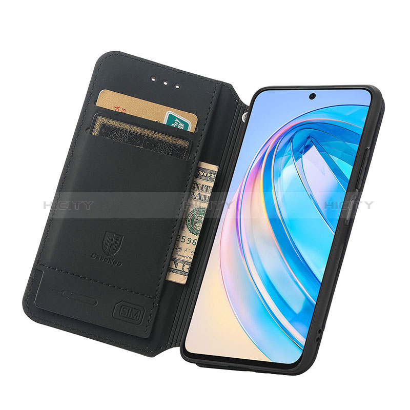 Custodia Portafoglio In Pelle Fantasia Modello Cover con Supporto S02D per Huawei Honor X8a 4G