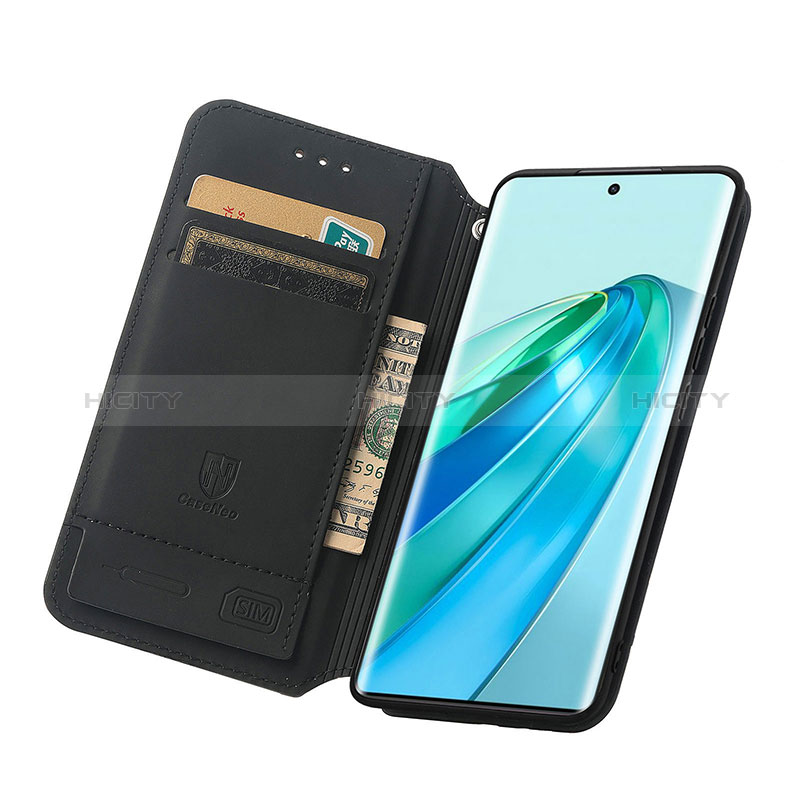 Custodia Portafoglio In Pelle Fantasia Modello Cover con Supporto S02D per Huawei Honor X9a 5G