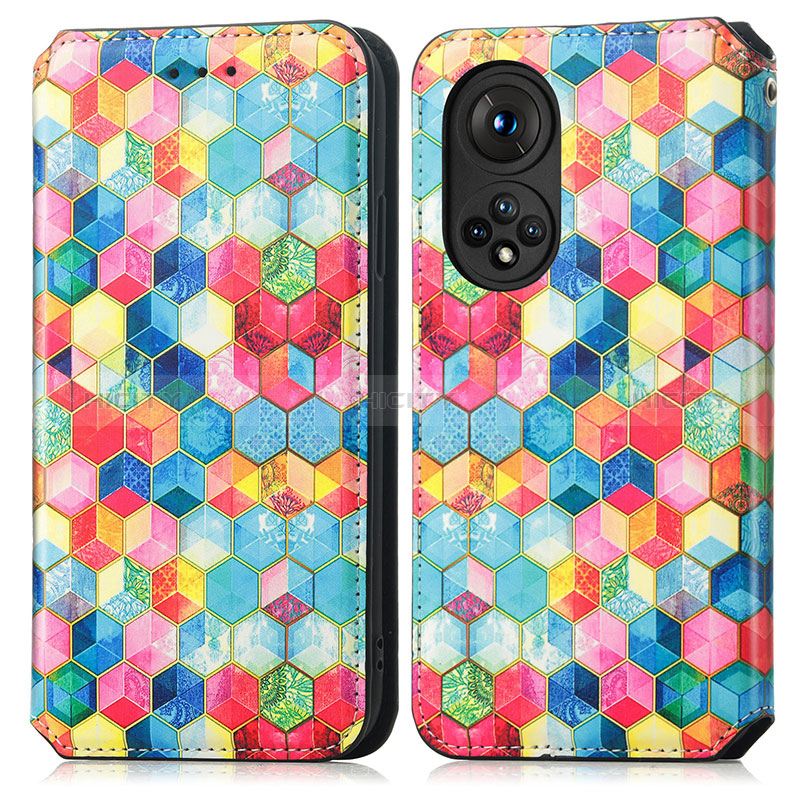 Custodia Portafoglio In Pelle Fantasia Modello Cover con Supporto S02D per Huawei Nova 9