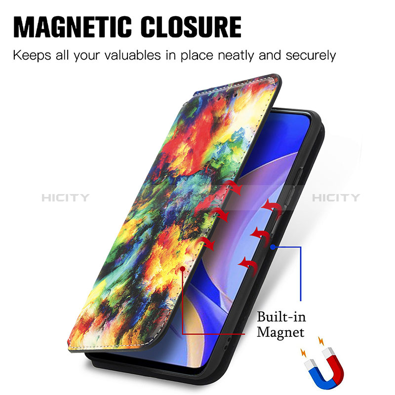 Custodia Portafoglio In Pelle Fantasia Modello Cover con Supporto S02D per Huawei Nova Y90